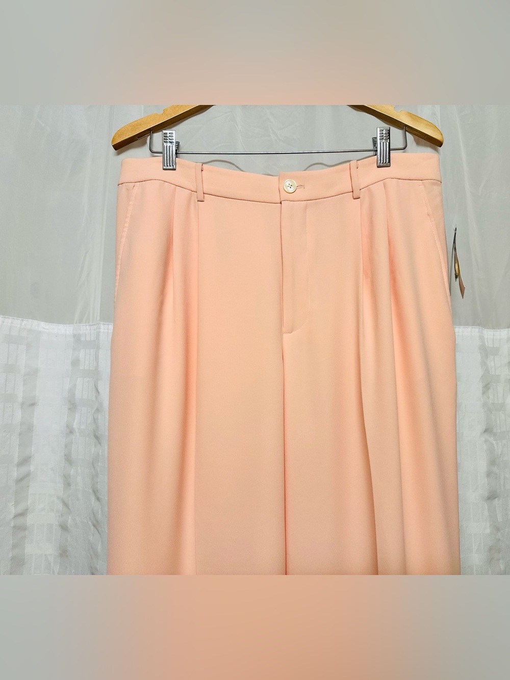 NWT Ralph Lauren Pleated High-Waist Wide-Leg Pants - Blush Pink 12 - Picture 8 of 10